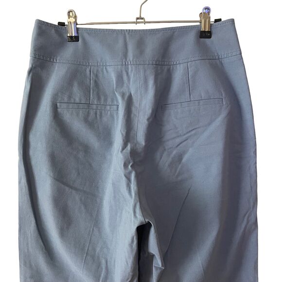 Rebecca Taylor 6 Stretch Cotton Suit Tailored Dress Pants Blue High Rise - Picture 9 of 10